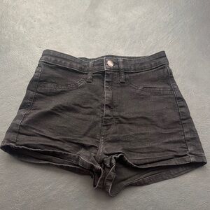 Women's Black Denim Shorts